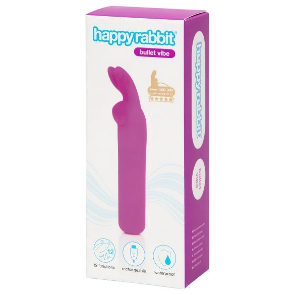 Happyrabbit Bullet - dobíjecí, králičí mini vibrátor (fialový)