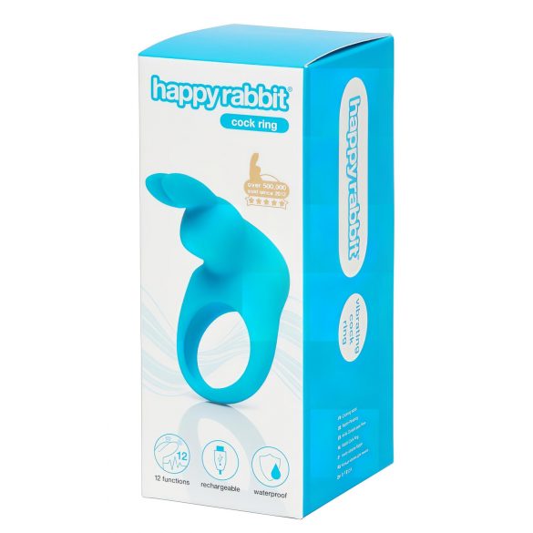 Happyrabbit Cock - vibrující erekční kroužek (modrý)