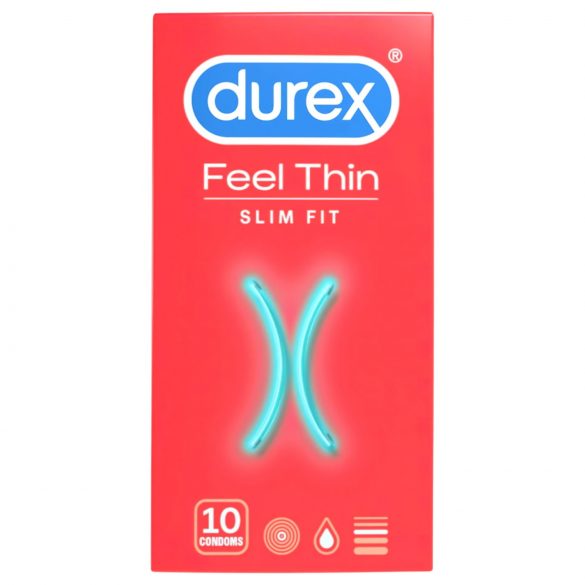 Durex Feel Thin Slim Fit - realistický pocit kondomy (10ks)