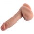 Dual Density realistické dildo 18 cm - přísavka, přírodní vzhled