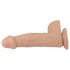 Lovetoy Real Extreme - Přísavkový, realistický penis s varlaty - 23cm (přírodní)