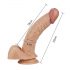 Lovetoy Real Extreme - G-bodové dildo - 21 cm (přírodní)