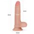 Lovetoy Nature Cock - realistický dvouvrstvý dildo - 18 cm (natur)