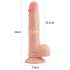 Realistický dildo s přísavkou 21cm - přírodní tělová barva