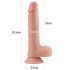 Lovetoy Realistický penis - dvouvrství - 20 cm (přírodní)