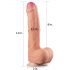 Lovetoy Real Cock - dvojvrstvý realistický dildo - 28cm (přirozený)