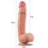 Lovetoy Nature Cock - realistický dvouvrstvý dildo - 30cm (přírodní)