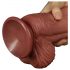 Lovetoy - realistické dvouvrstvé dildo - 26 cm (přírodní)