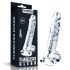 Lovetoy Flawless Clear - průhledné přísavné dildo, 19cm