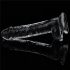 Lovetoy Flawless Clear - průhledné přísavné dildo, 19cm