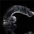 Lovetoy Flawless Clear - průhledné přísavné dildo, 19cm