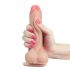 Lovetoy Sliding-Skin - dvouvrstvé dildo - 18 cm (přirozené)