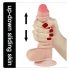 Lovetoy Sliding-Skin - dvouvrstvé dildo - 18 cm (přirozené)