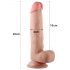 Lovetoy Sliding-Skin - dvouvrstvé dildo - 21 cm (přírodní)