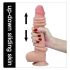 Lovetoy klouzavá pokožka - dvouvrstvé dildo - 23 cm (přírodní)