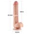 Lovetoy klouzavá pokožka - dvouvrstvé dildo - 23 cm (přírodní)