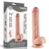 Lovetoy klouzavá pokožka - dvouvrstvé dildo - 23 cm (přírodní)