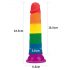 Lovetoy Prider - realistický dildo 19cm (duhový)