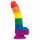 Lovetoy Prider - realistický silikonový dildo - 19 cm (duhový)