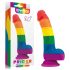 Lovetoy Prider - realistický silikonový dildo - 19 cm (duhový)