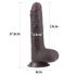 Lovetoy Sliding-Skin - dvouvrstvý dildo - 18cm (hnědý)