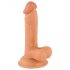 Pan Vzrušení - přísavný realistický dildo s varlaty - 17cm (přírodní)