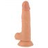 Pan Drzý - přísavkový, varlatový dildo - 19cm (přírodní)