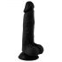 Mr. Rude - realistický černý dildo s přísavkou - 19cm