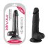 Mr. Rude - realistický černý dildo s přísavkou - 19cm