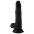 Mr. Rude - realistický černý dildo s přísavkou - 19cm