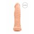 RealRock návlek na penis 17 cm - přirozený vzhled