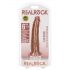 RealRock Slim - realistické dildo 15,5 cm (tmavá přírodní)