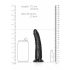 RealRock štíhlé dildo - 15,5cm (černé)