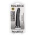 RealRock štíhlé dildo - 15,5cm (černé)