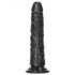 RealRock štíhlé dildo - 15,5cm (černé)