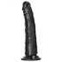 RealRock štíhlé dildo - 15,5cm (černé)