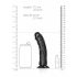 RealRock - realistický přísavný dildo - 15,5cm (černý)