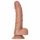 RealRock přísavkový dildo s varlaty - 15,5 cm (tmavě přírodní)