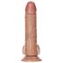 RealRock přísavkový dildo s varlaty - 15,5 cm (tmavě přírodní)