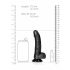 RealRock realistické dildo s přísavkou 15,5 cm (černé)