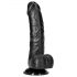 RealRock realistické dildo s přísavkou 15,5 cm (černé)