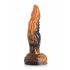 Příšerný Kohout - texturovaný silikonový dildo 20 cm (oranžový)