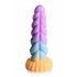 Mystické údy - jednorožec dildo 21 cm (fialovo-žluté)