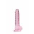 REALROCK - růžový realistický dildo - 17cm