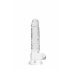 REALROCK - průhledný realistický dildo - čirý (17 cm)