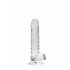 REALROCK - průhledný realistický dildo - čirý (17 cm)