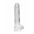 REALROCK - průhledné realistické dildo - čiré (22 cm)