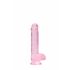 REALROCK - realistický růžový dildo - 15 cm