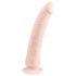 Easytoys - přísavkový 100% silikonový vibrátor (21 cm) - přírodní