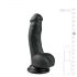 Easytoys - přísavný varlatový dildo (15 cm) - černý